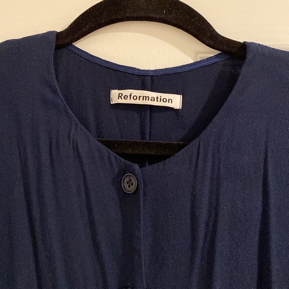 Reformation Marina Jumpsuit in navy - Picture 4 of 5